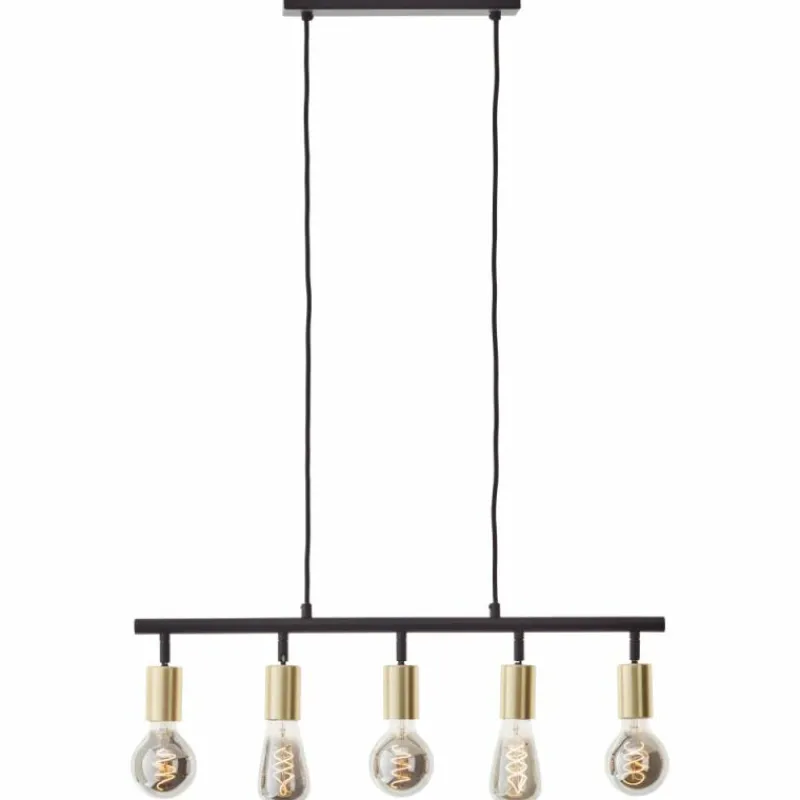 Lampes Dorées-Luminaires Brilliant Suspension Brilliant Tiffany Or, Noir, 5 lumières