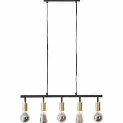 Lampes Dorées-Luminaires Brilliant Suspension Brilliant Tiffany Or, Noir, 5 lumières