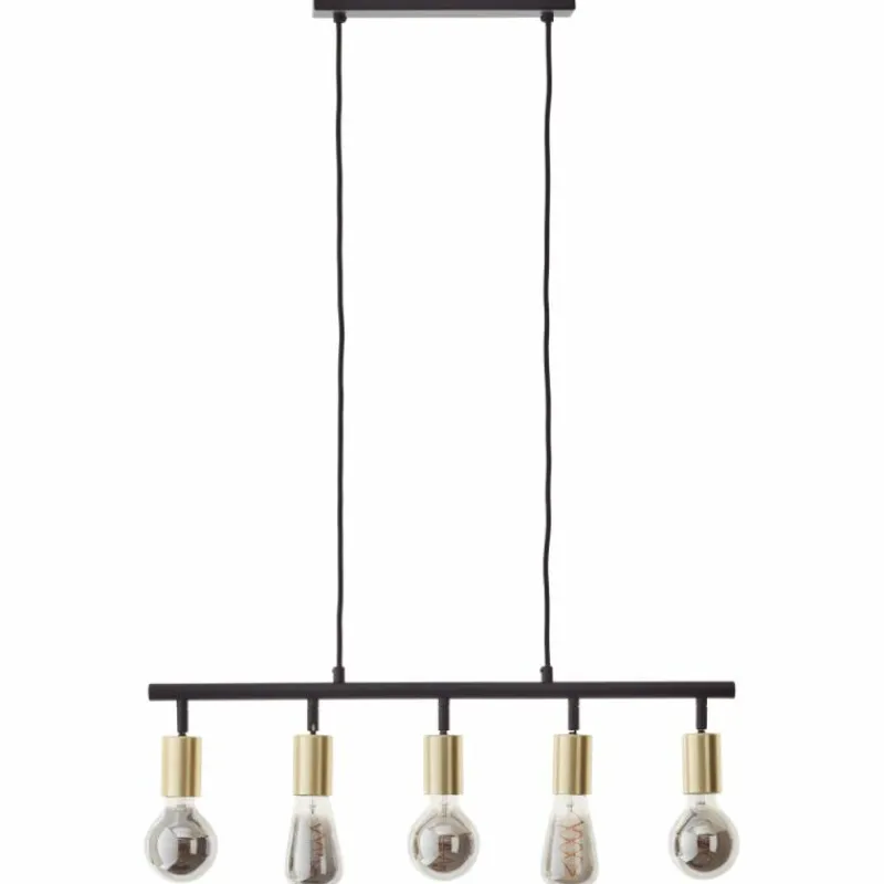 Lampes Dorées-Luminaires Brilliant Suspension Brilliant Tiffany Or, Noir, 5 lumières