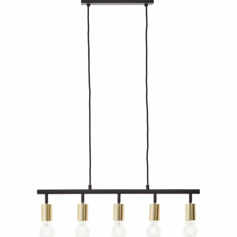 Lampes Dorées-Luminaires Brilliant Suspension Brilliant Tiffany Or, Noir, 5 lumières