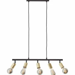 Lampes Dorées-Luminaires Brilliant Suspension Brilliant Tiffany Or, Noir, 5 lumières