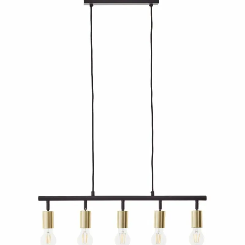Lampes Dorées-Luminaires Brilliant Suspension Brilliant Tiffany Or, Noir, 5 lumières