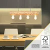 Luminaires Rustiques-Luminaires Brilliant Suspension Brilliant Trabo Bois clair, Noir, 4 lumières