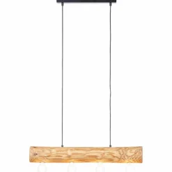 Luminaires Rustiques-Luminaires Brilliant Suspension Brilliant Trabo Bois clair, Noir, 4 lumières