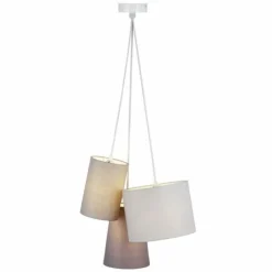 Lampes En Tissu-Luminaires Brilliant Suspension Brilliant Trial Gris, 3 lumières