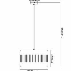 Lampes Dorées-Luminaires Brilliant Suspension Brilliant Tyas Noir, 1 lumière