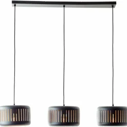 Lampes Dorées-Luminaires Brilliant Suspension Brilliant Tyas Noir, 3 lumières