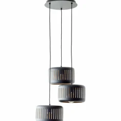 Lampes Dorées-Luminaires Brilliant Suspension Brilliant Tyas Noir, 3 lumières