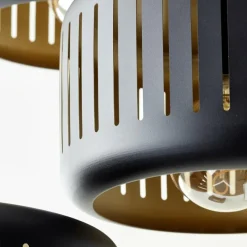Lampes Dorées-Luminaires Brilliant Suspension Brilliant Tyas Noir, 3 lumières