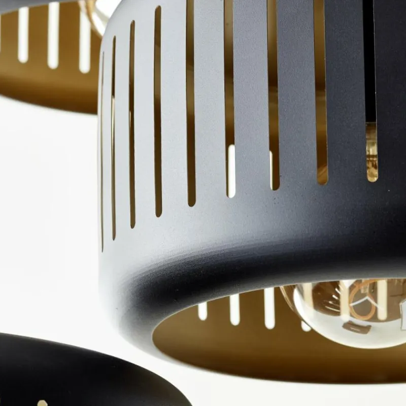 Lampes Dorées-Luminaires Brilliant Suspension Brilliant Tyas Noir, 3 lumières