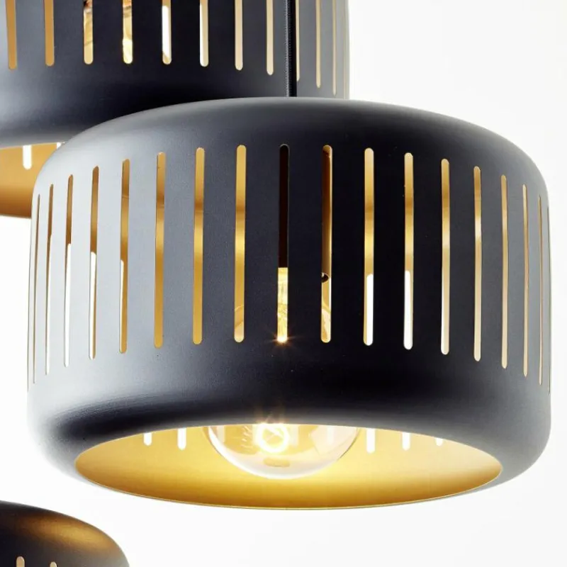 Lampes Dorées-Luminaires Brilliant Suspension Brilliant Tyas Noir, 3 lumières