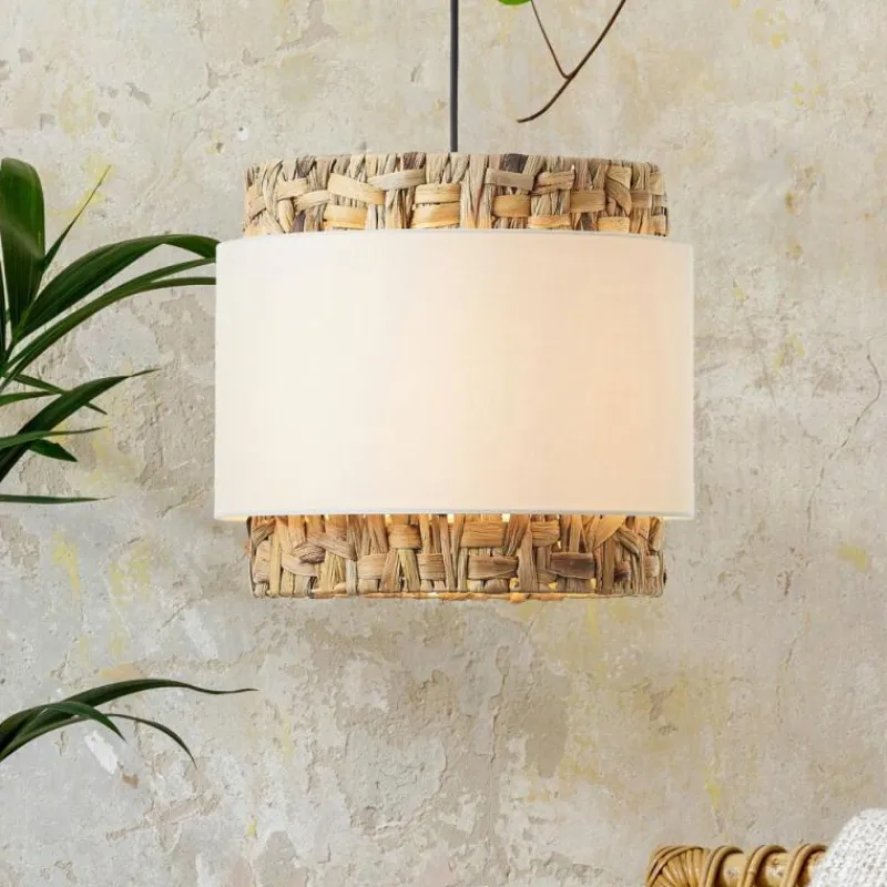 Lampes En Tissu-Luminaires Brilliant Suspension Brilliant Waterlilly Noir, 1 lumière