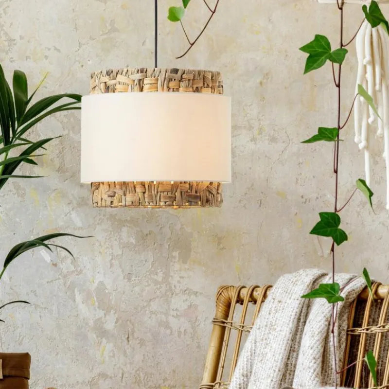 Lampes En Tissu-Luminaires Brilliant Suspension Brilliant Waterlilly Noir, 1 lumière