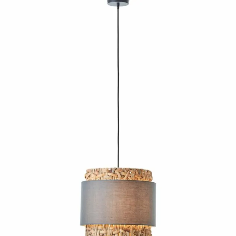 Lampes En Tissu-Luminaires Brilliant Suspension Brilliant Waterlilly Noir, 1 lumière