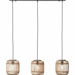 Style Boho-Chic-Luminaires Brilliant Suspension Brilliant Woodrow Brun, 3 lumières