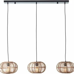 Luminaires Scandinaves-Luminaires Brilliant Suspension Brilliant Woodball Noir, 3 lumières