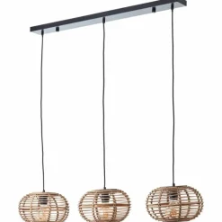 Luminaires Scandinaves-Luminaires Brilliant Suspension Brilliant Woodball Noir, 3 lumières