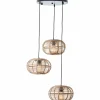 Luminaires Scandinaves-Luminaires Brilliant Suspension Brilliant Woodball Noir, 3 lumières