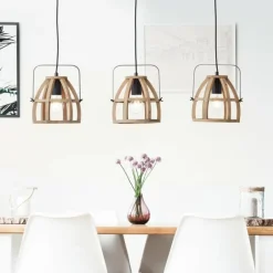 Lampes Vintages & Rétros-Luminaires Brilliant Suspension Brilliant-Leuchten Calley Noir, 3 lumières