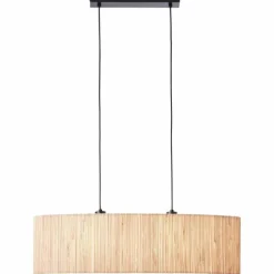 Style Boho-Chic-Luminaires Brilliant Suspension Brilliant-Leuchten Wimea Noir, 2 lumières