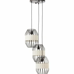 Lampes En Tissu-Luminaires Brilliant Suspension Brilliant-Leuchten Slope Noir, 3 lumières