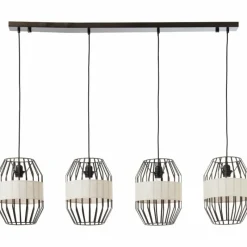 Lampes En Tissu-Luminaires Brilliant Suspension Brilliant-Leuchten Slope Noir, 4 lumières