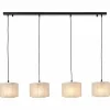 Lampes En Tissu-Luminaires Brilliant Suspension Brilliant-Leuchten Odar Noir, 4 lumières