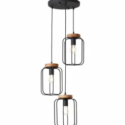 Lampes Vintages & Rétros-Luminaires Brilliant Suspension Brilliant-Leuchten Tosh Noir, 3 lumières