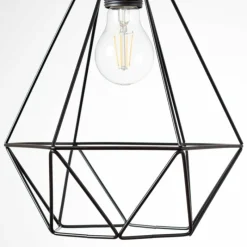 Lampes Vintages & Rétros-Luminaires Brilliant Suspension Brilliant-Leuchten Drewno Bois clair, Noir, 1 lumière