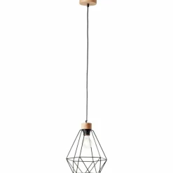 Lampes Vintages & Rétros-Luminaires Brilliant Suspension Brilliant-Leuchten Drewno Bois clair, Noir, 1 lumière