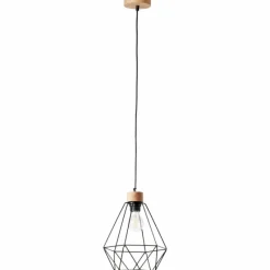Lampes Vintages & Rétros-Luminaires Brilliant Suspension Brilliant-Leuchten Drewno Bois clair, Noir, 1 lumière