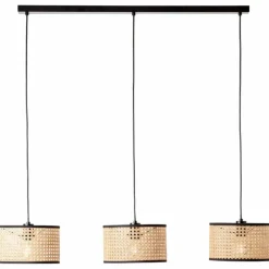 Style Boho-Chic-Luminaires Brilliant Suspension Brilliant-Leuchten Wiley Noir, 3 lumières