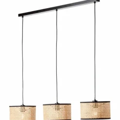 Style Boho-Chic-Luminaires Brilliant Suspension Brilliant-Leuchten Wiley Noir, 3 lumières