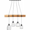 Lampes Vintages & Rétros-Luminaires Brilliant Suspension Brilliant-Leuchten Keyla Écru, Noir, 4 lumières