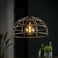 Lampes Industrielles-hofstein Suspension BROCKENDAAL Bronze, 1 lumière