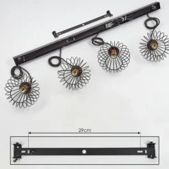 Lampes Vintages & Rétros-hofstein Suspension Buihomau Noir, 4 lumières