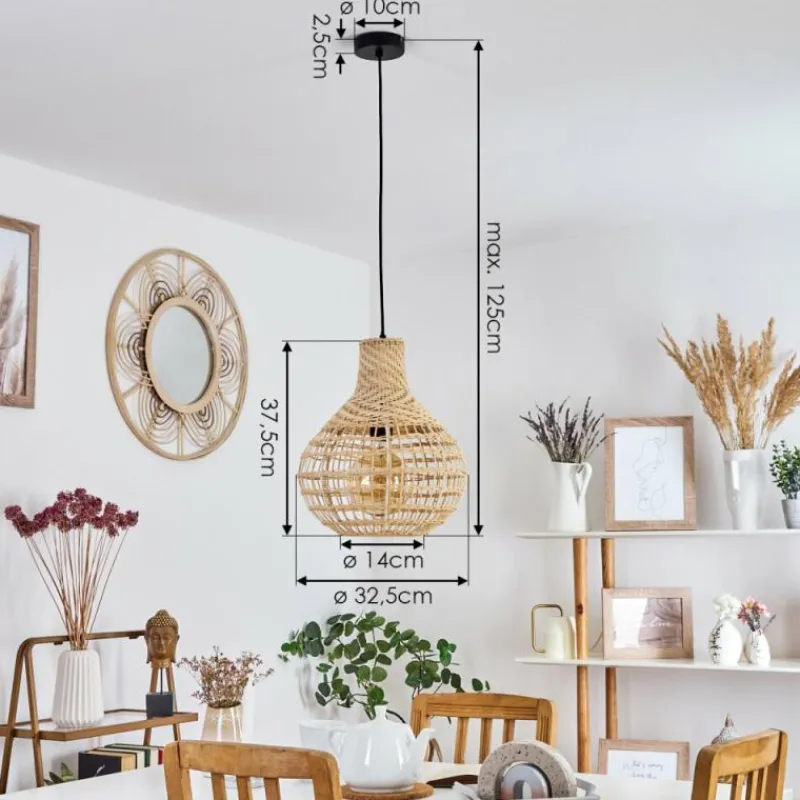 hofstein Suspension Bulach Noir, 1 lumière