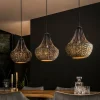 Style Boho-Chic-hofstein Suspension Burgase Anthracite, 3 lumières
