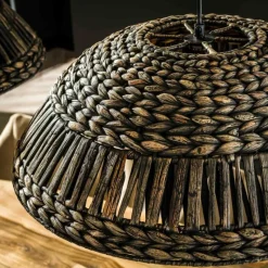 Style Boho-Chic-hofstein Suspension Burgase Anthracite, 2 lumières