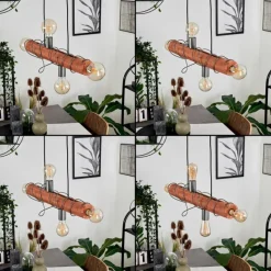 Luminaires Scandinaves-hofstein Suspension Burruyaco Gris, Écru, 4 lumières