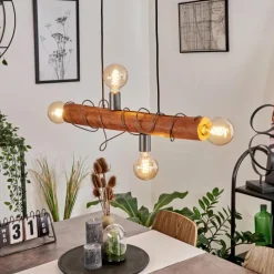 Luminaires Scandinaves-hofstein Suspension Burruyaco Gris, Écru, 4 lumières