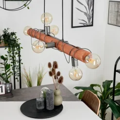 Luminaires Scandinaves-hofstein Suspension Burruyaco Gris, Écru, 6 lumières