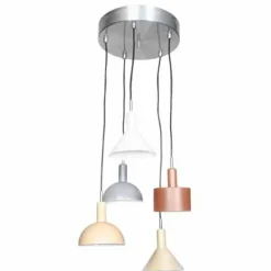 Lampe Design-By Rydéns Suspension By Rydens Cabano Acier brossé, 5 lumières