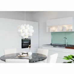 Lampe Design-By Rydéns Suspension By Rydens Gross Blanc, 8 lumières