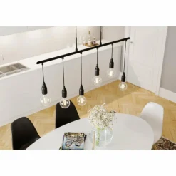 Lampes Industrielles-By Rydéns Suspension By Rydens Skyline Noir, 6 lumières