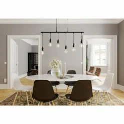 Lampes Industrielles-By Rydéns Suspension By Rydens Skyline Noir, 6 lumières