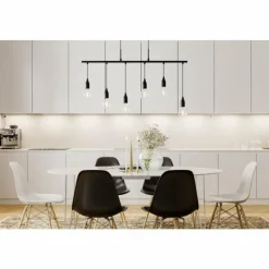 Lampes Industrielles-By Rydéns Suspension By Rydens Skyline Noir, 6 lumières