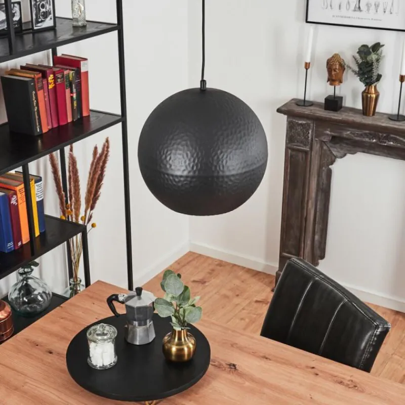 Lampes Dorées-hofstein Suspension Cabanes Noir, 1 lumière