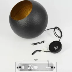 Lampes Dorées-hofstein Suspension Cabanes Noir, 1 lumière