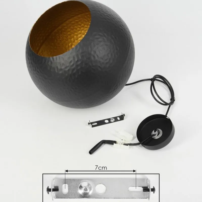 Lampes Dorées-hofstein Suspension Cabanes Noir, 1 lumière